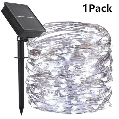 ✨ Solar LED Fairy String Lights – Outdoor Waterproof Garland for Garden & Party ✨