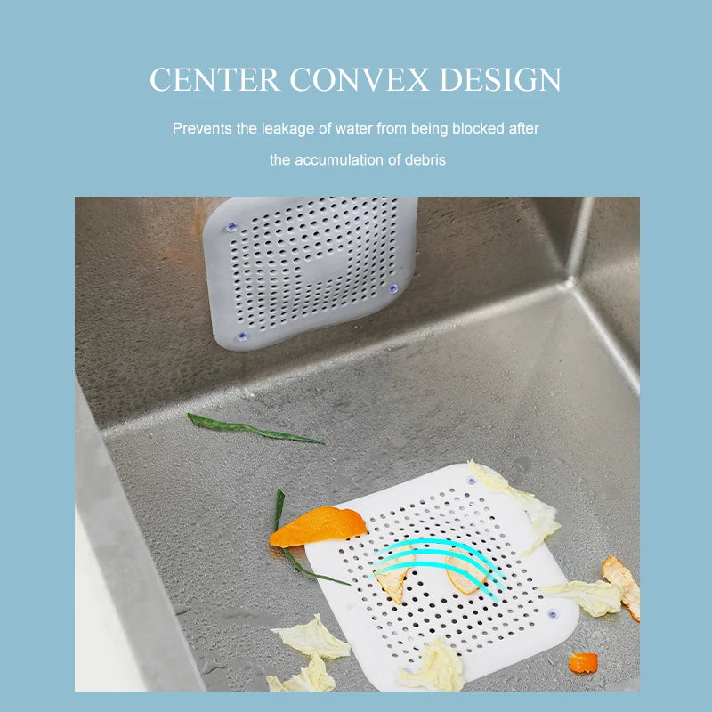 🌀 Silicone Shower Drain Hair Catcher – Anti-Clog Sink Stopper for Kitchen & Bathroom