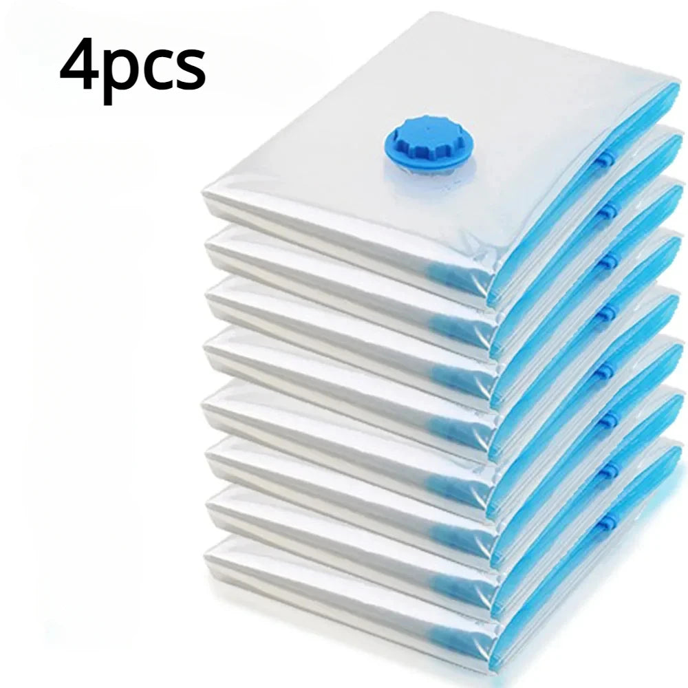 🛏️ 4pcs Vacuum Compression Bags – Thickened Storage for Clothes 🛏️