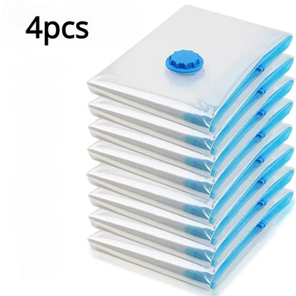🛏️ 4pcs Vacuum Compression Bags – Thickened Storage for Clothes 🛏️