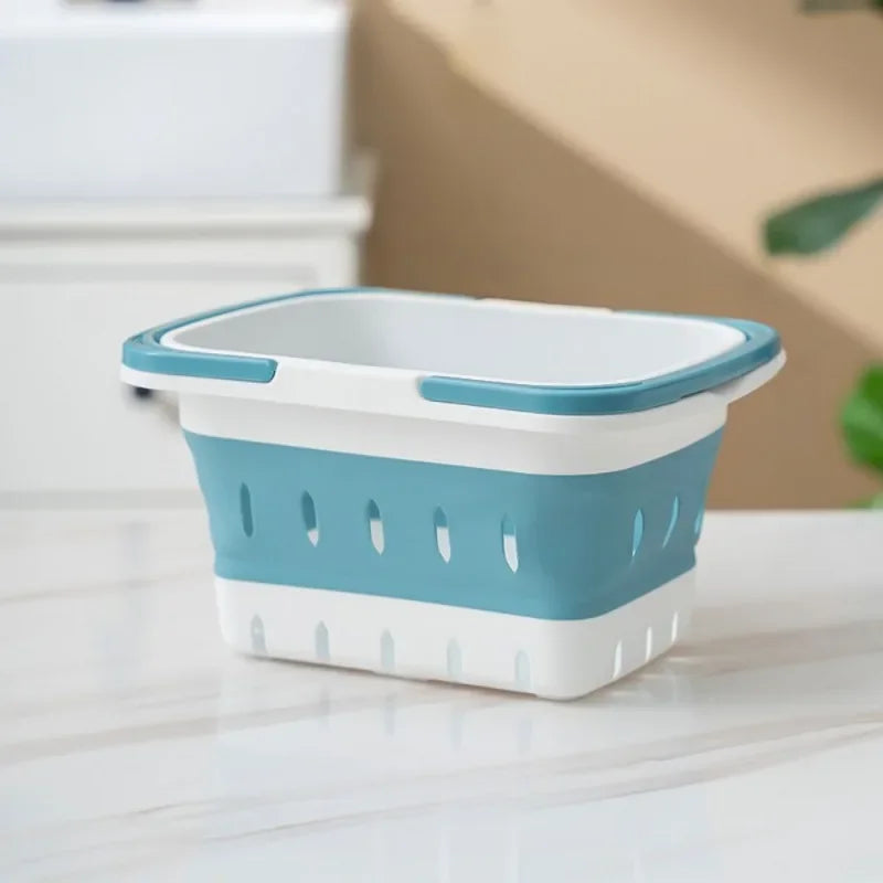 🧺 Foldable Silicone Laundry Basket – Portable Dirty Clothes Bin for Bathroom 🚿