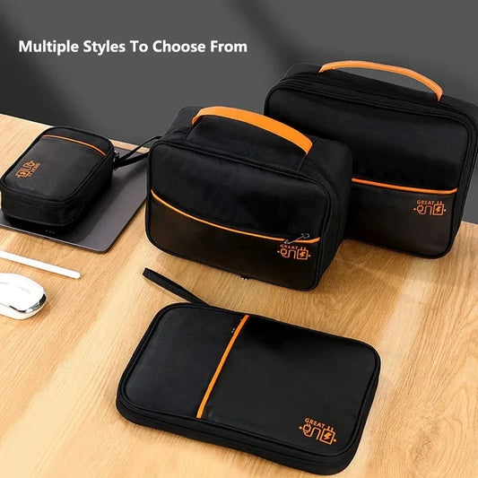 💼 Digital Cable Storage Bag – USB Cord, Charger & Power Bank Organizer Travel Case