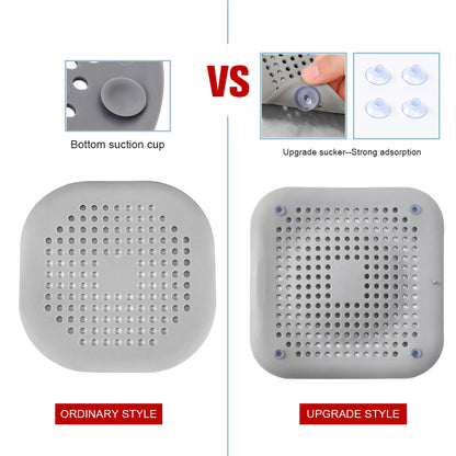 🌀 Silicone Shower Drain Hair Catcher – Anti-Clog Sink Stopper for Kitchen & Bathroom