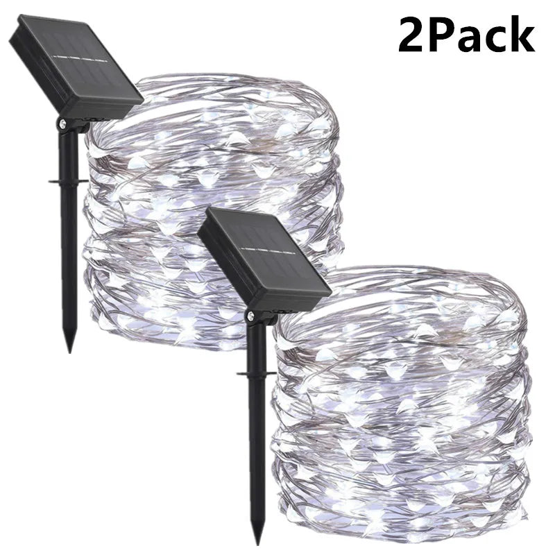 ✨ Solar LED Fairy String Lights – Outdoor Waterproof Garland for Garden & Party ✨