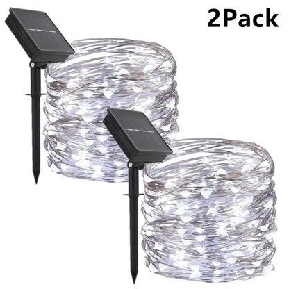 ✨ Solar LED Fairy String Lights – Outdoor Waterproof Garland for Garden & Party ✨