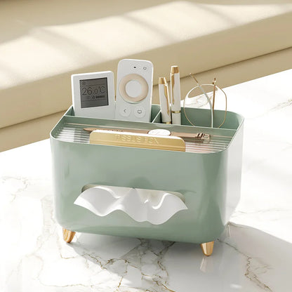 Multifunctional Tissue Box & Remote Organizer – Elegant Storage for Living Room & Coffee Table