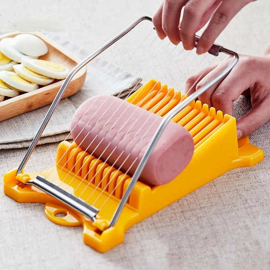 🔪 Multifunctional Stainless Steel Food Slicer – 10-Wire Cutter for Eggs, Cheese, Ham & More 🧀
