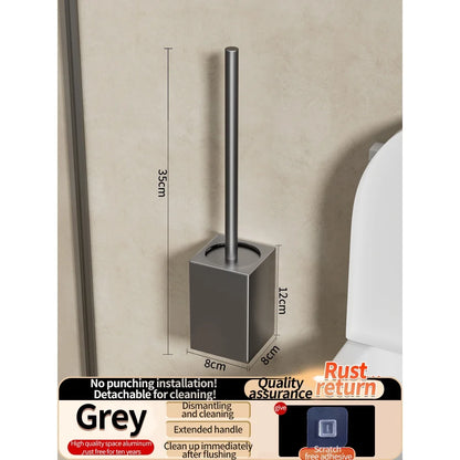 🧻 Punch-Free Bathroom Toilet Shelf & Brush Holder 🛁