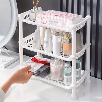 🧼 Plastic Bathroom Countertop Shelf – Multi-Layer Vanity Organizer 🧴