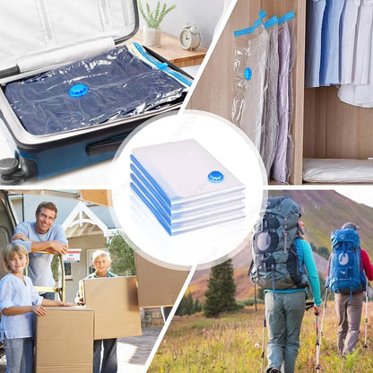 🧳 Vacuum Storage Bags – 1-24Pcs Space Saving with Hand Pump 🧳