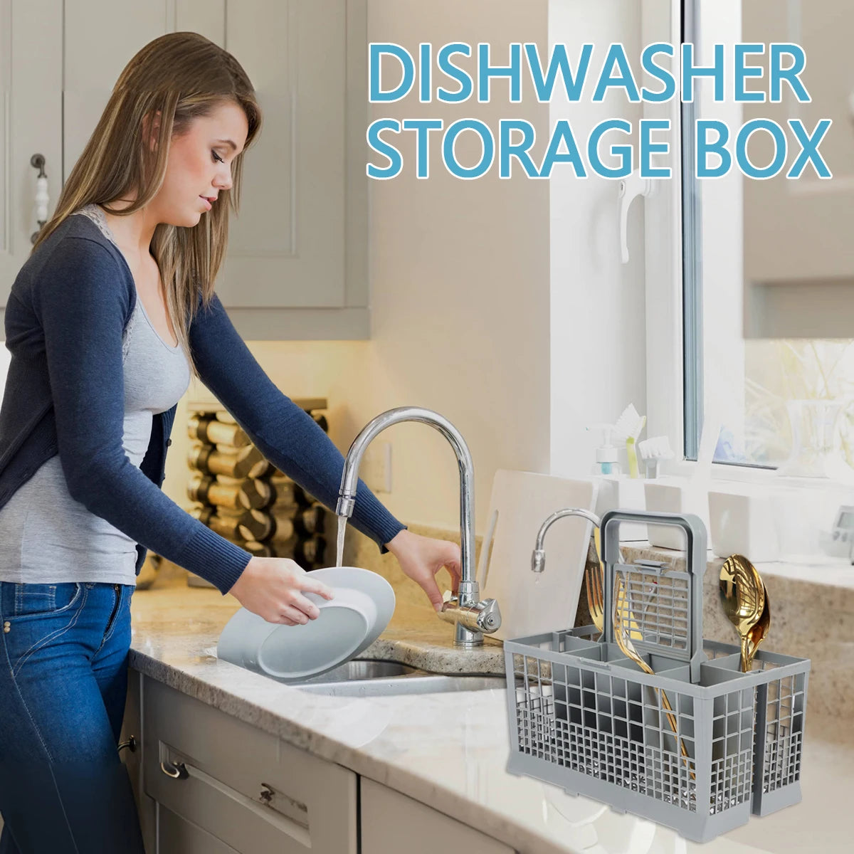 🍽️ Dishwasher Basket – Universal Foldable Cutlery Holder Storage 🍽️