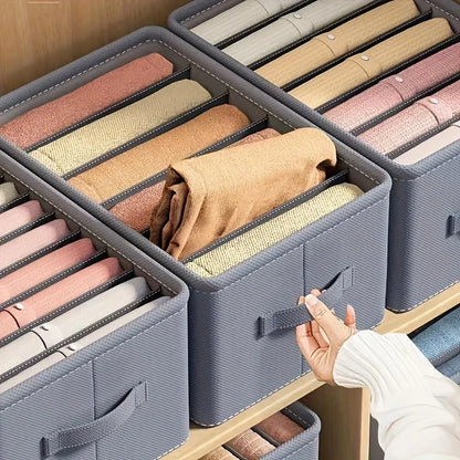 Foldable 6/7/9 Grid Clothes Organizer Box – Keep Your Closet Neat & Tidy!
