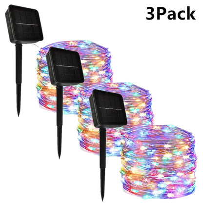 ✨ Solar LED Fairy String Lights – Outdoor Waterproof Garland for Garden & Party ✨