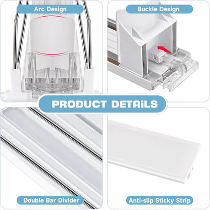 Self-Sliding Can Dispenser – Adjustable Fridge Drink Organizer