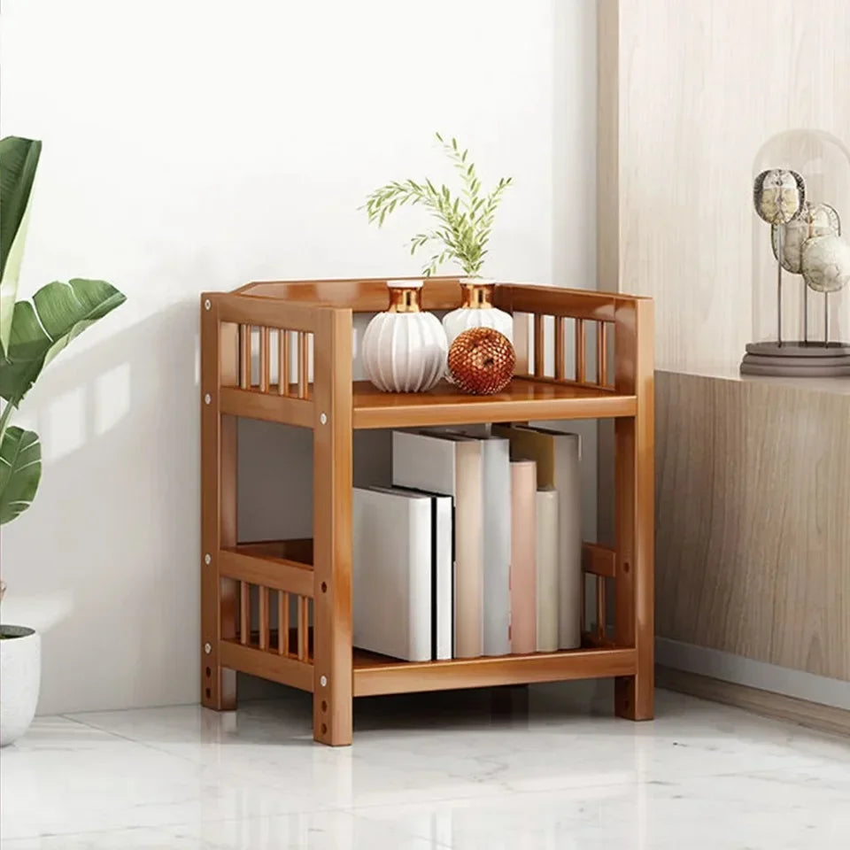 🪵 Wooden 3-Tier Storage Rack – Rolling Organizer for Kitchen & Living Room 🛋️🚚