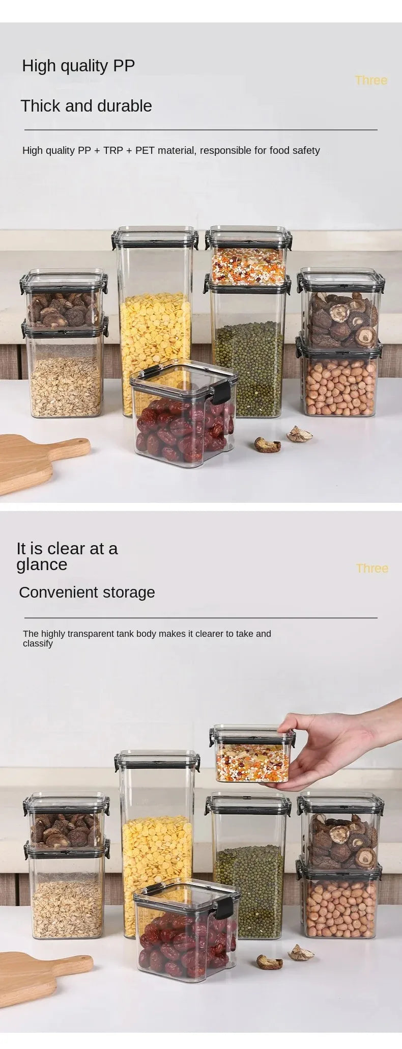 🍽️ Stackable Airtight Food Storage Containers | Clear Kitchen Pantry Boxes 🧂