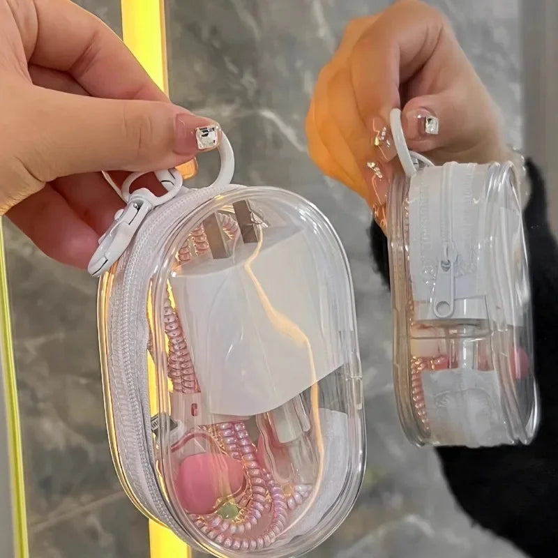 🔌 Transparent Travel Cable Organizer – Portable Charger Case 🔌