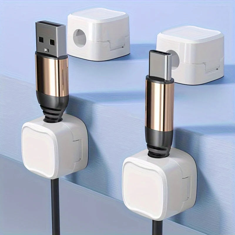 📎 6/12/18pcs Magnetic Cable Organizer – Reusable Cord Clip for Desk, Wall & Kitchen
