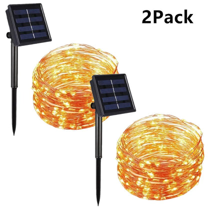 ✨ Solar LED Fairy String Lights – Outdoor Waterproof Garland for Garden & Party ✨