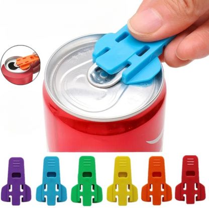 Portable bottle and can opener with reusable aluminum design for easy lid removal
